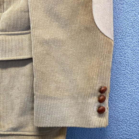 Alexander Lloyd Sport Coat Corduroy Blazer Mens Size 46R Two Button Jacket Retro - Picture 12 of 13